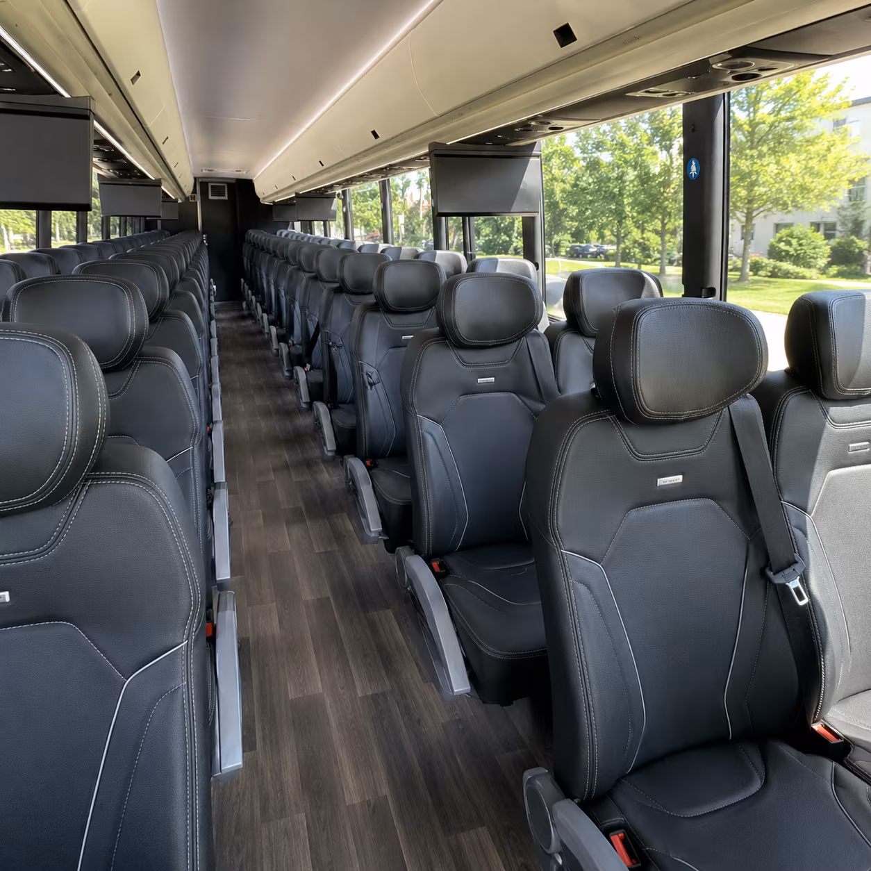 56 passenger charter bus interior