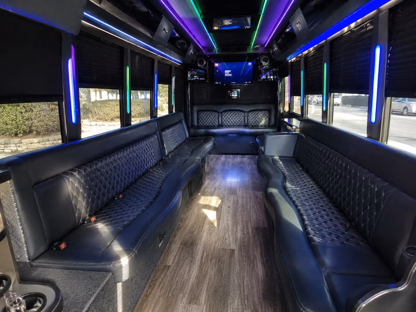 west covina 15 passenger party bus interior
