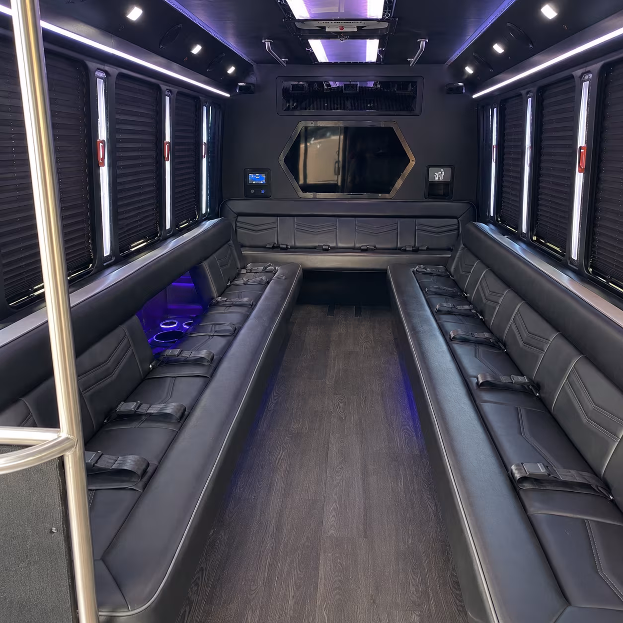 west covina 18 passenger party bus interior