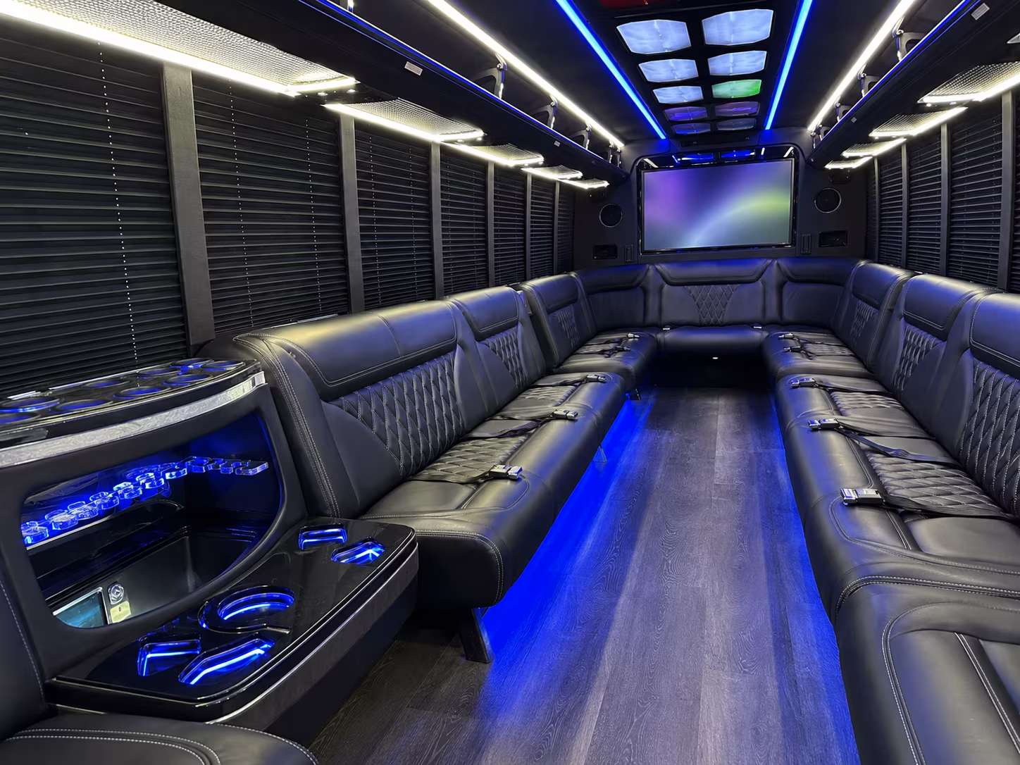 west covina 20 passenger party bus inside