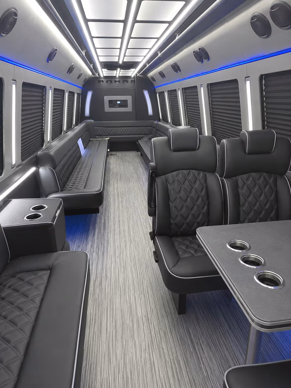 west covina 25 passenger party bus inside