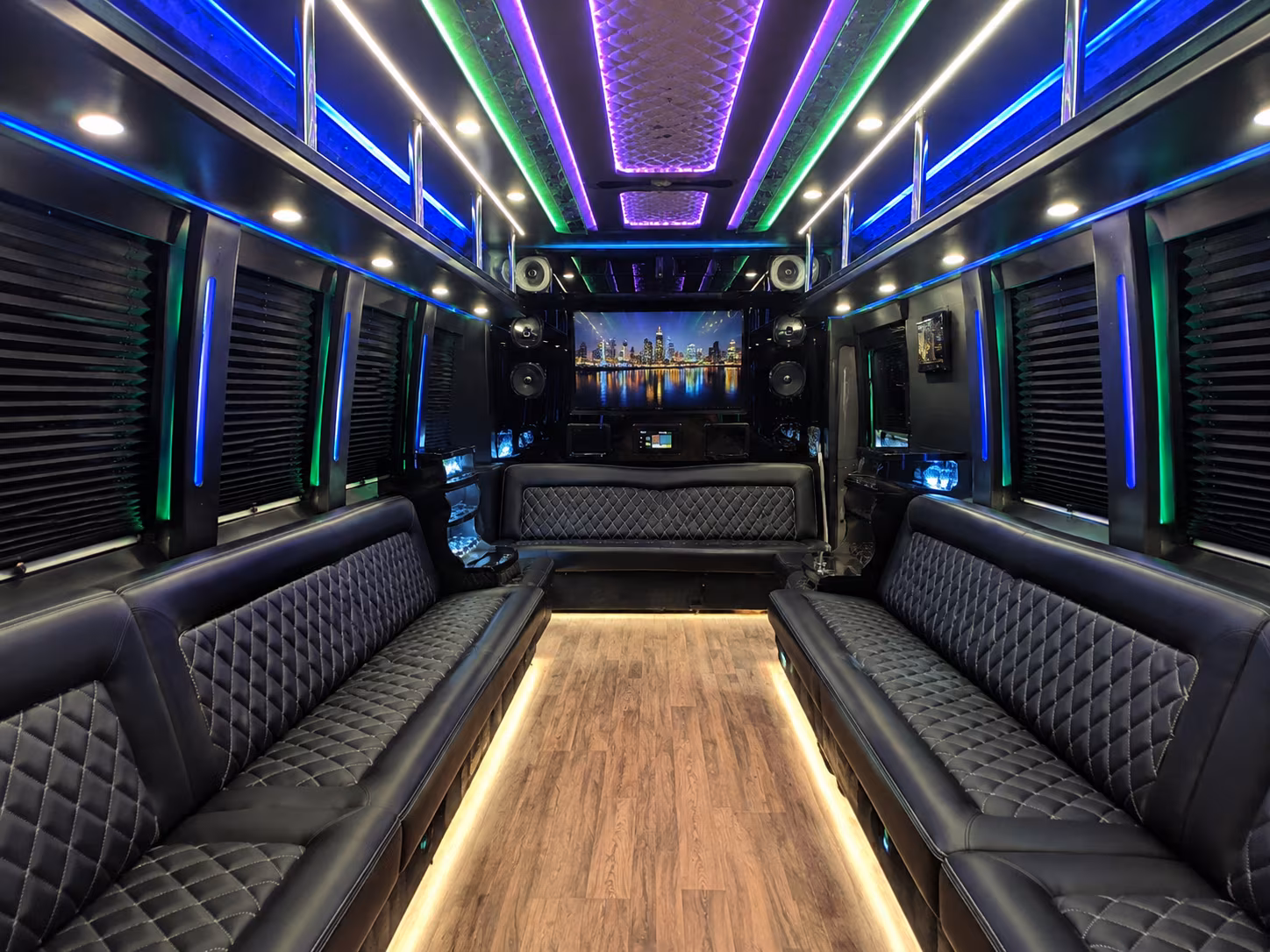 west covina 25 passenger party bus interior