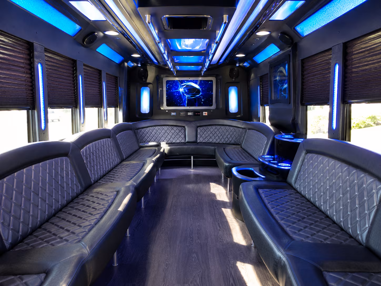 west covina 28 passenger party bus inside