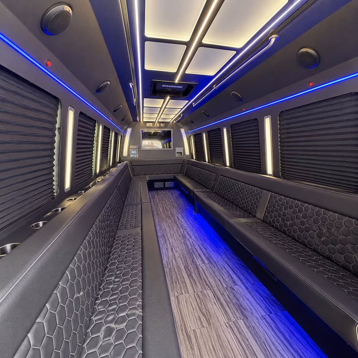 west covina 30 passenger party bus interior