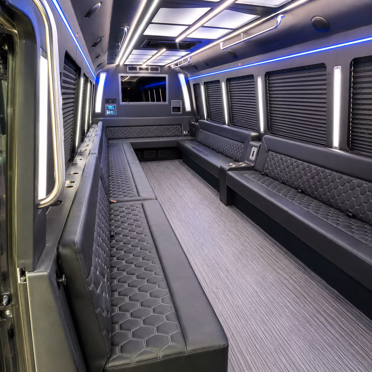 west covina 40 passenger party bus interior