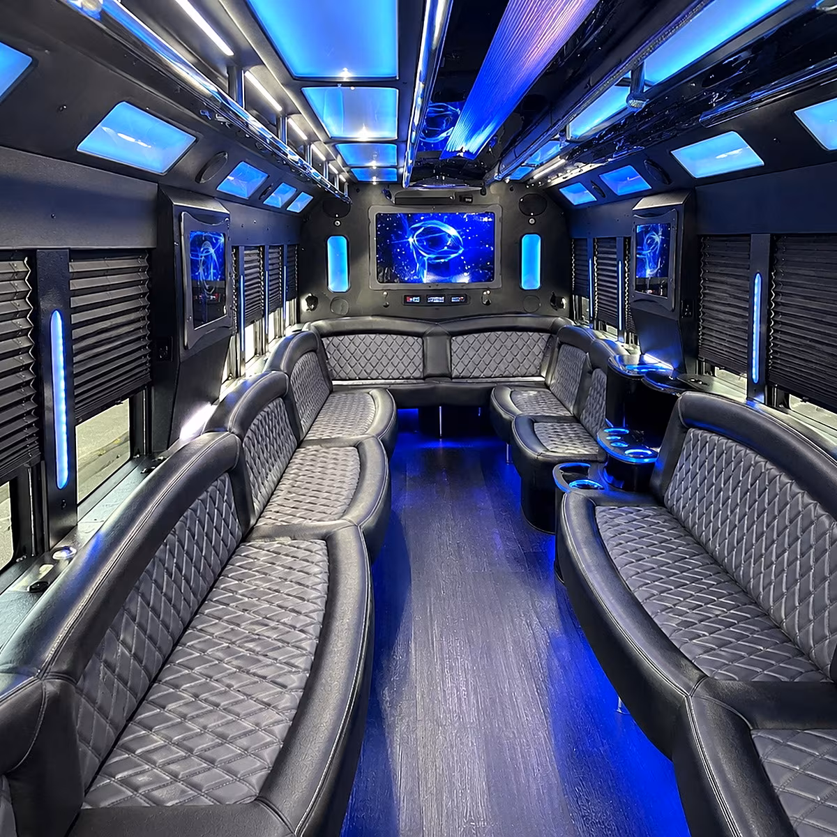 west covina 50 passenger party bus interior